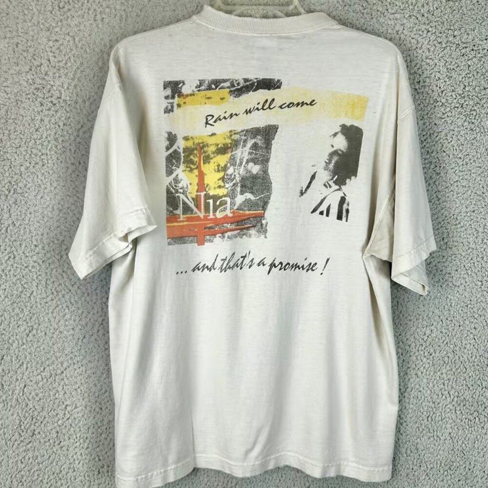 NIA - Rain Will Come Vtg Album Promo Shirt International Christian Singer 1997